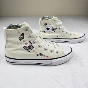 Converse Chuck Taylor All Star High Top Kids Sneakers Butterfly Floral